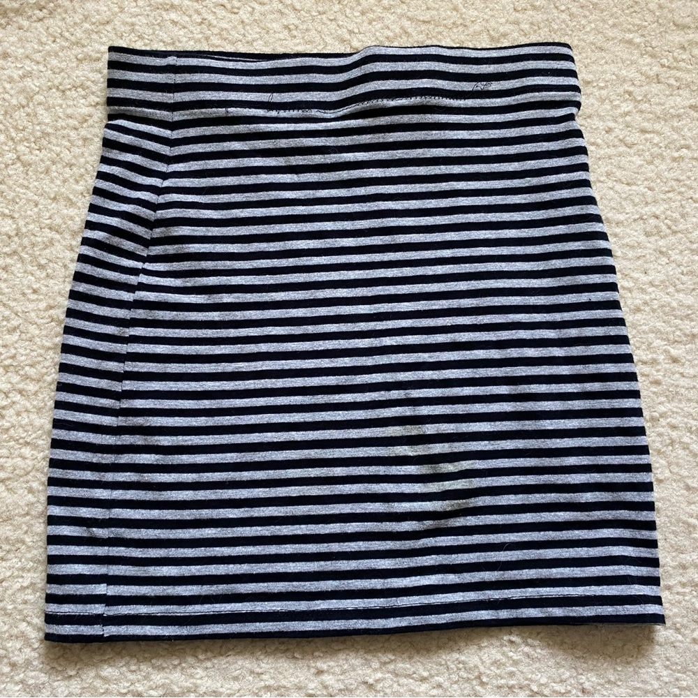 H&M Striped Cloth Stretch Mini Skirt Size 4